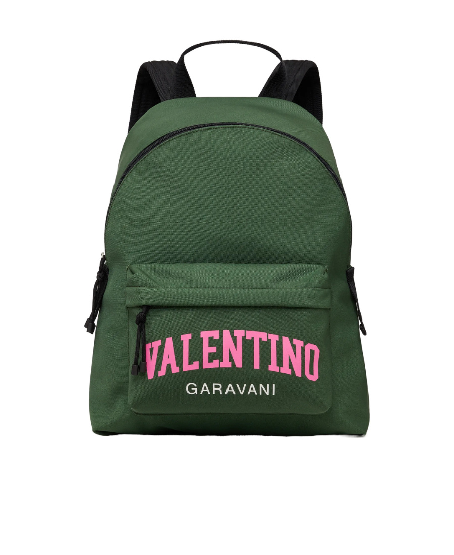 Valentino Logo-print Top-handle Backpack In Green
