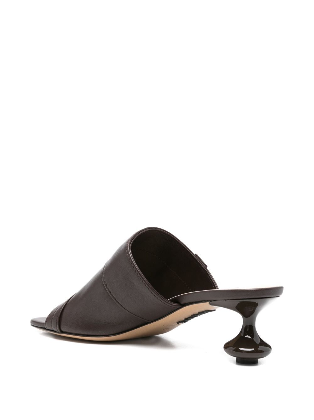 Loewe Toy Panta Leather Mules In Brown