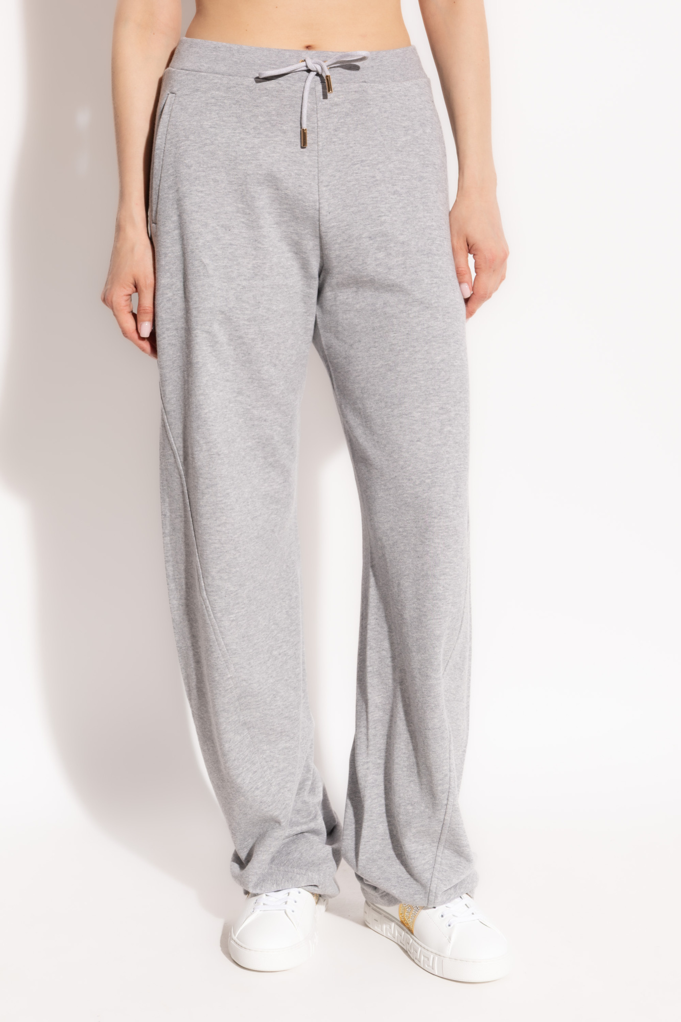 Versace Drawstring Sweatpants In Gray