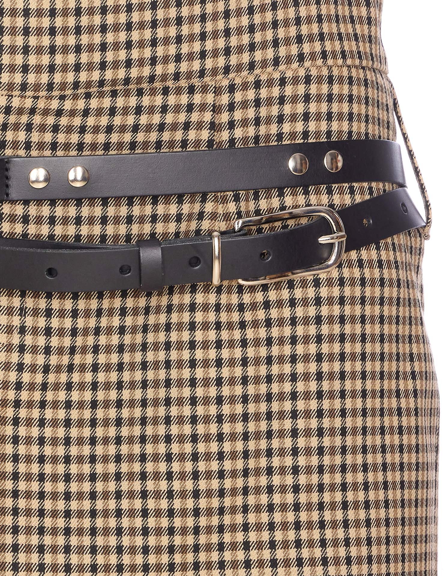 Aniye By Plaid Pattern Mini Skirt In Brown