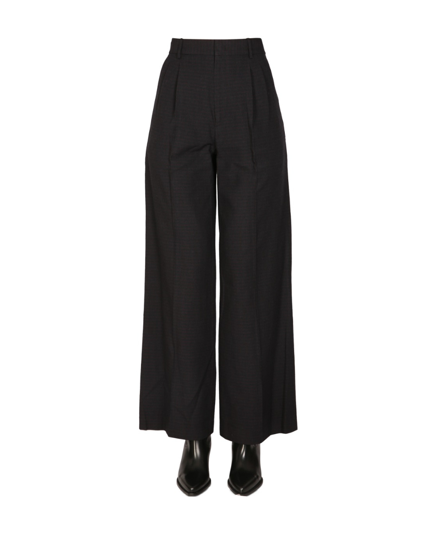 Isabel Marant High-waisted Wide-leg Trousers In Black