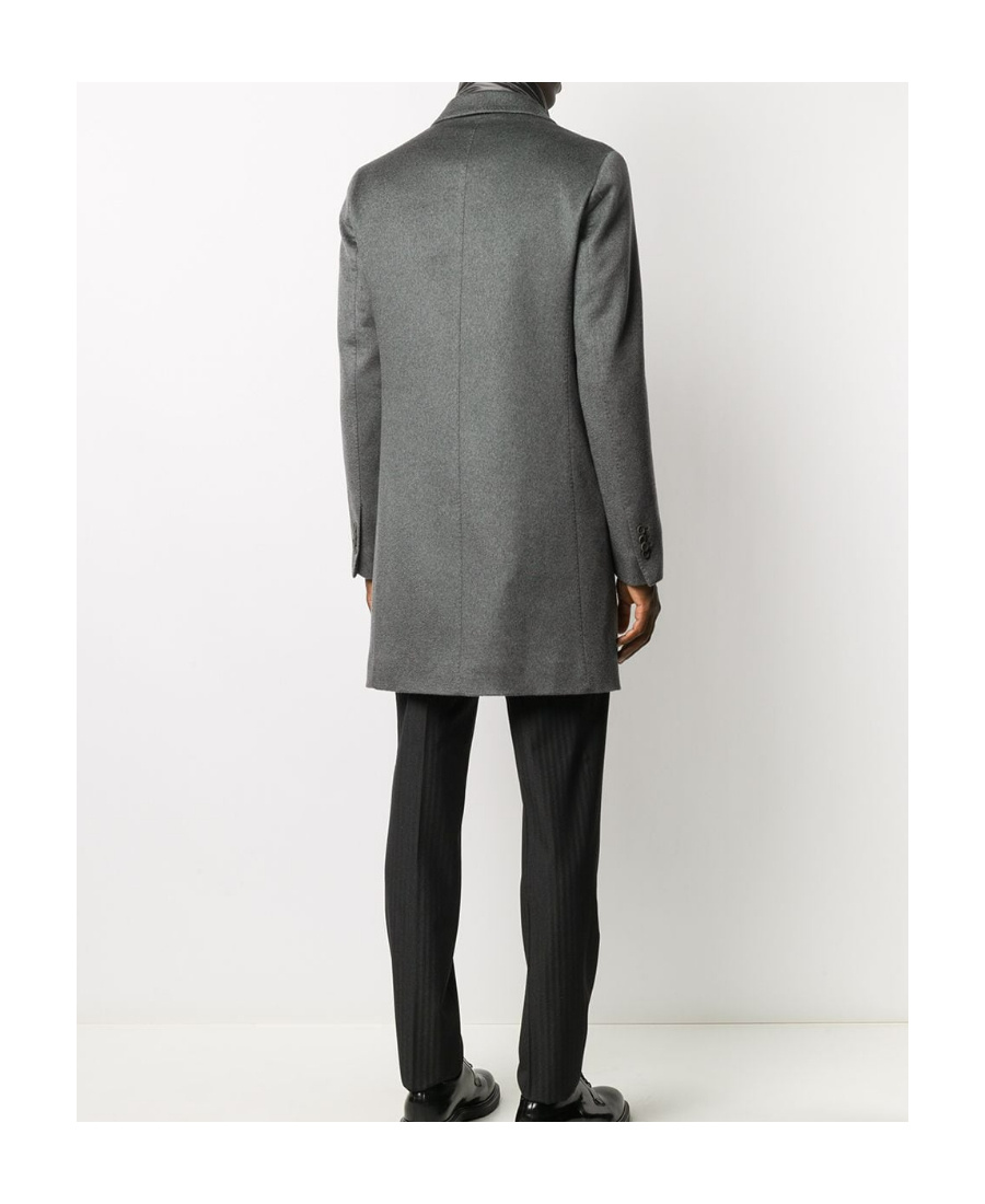 Herno Single-breasted Layered Coat In Black