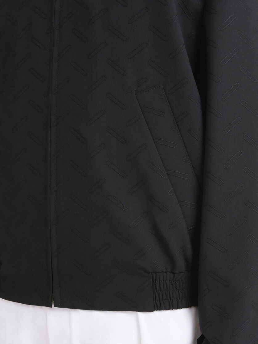 Marni Virgin Wool Bomber Jacket In Black