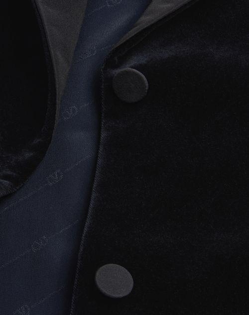 Valentino Blazer Aus Samt Frau Schwarz 44 In Black