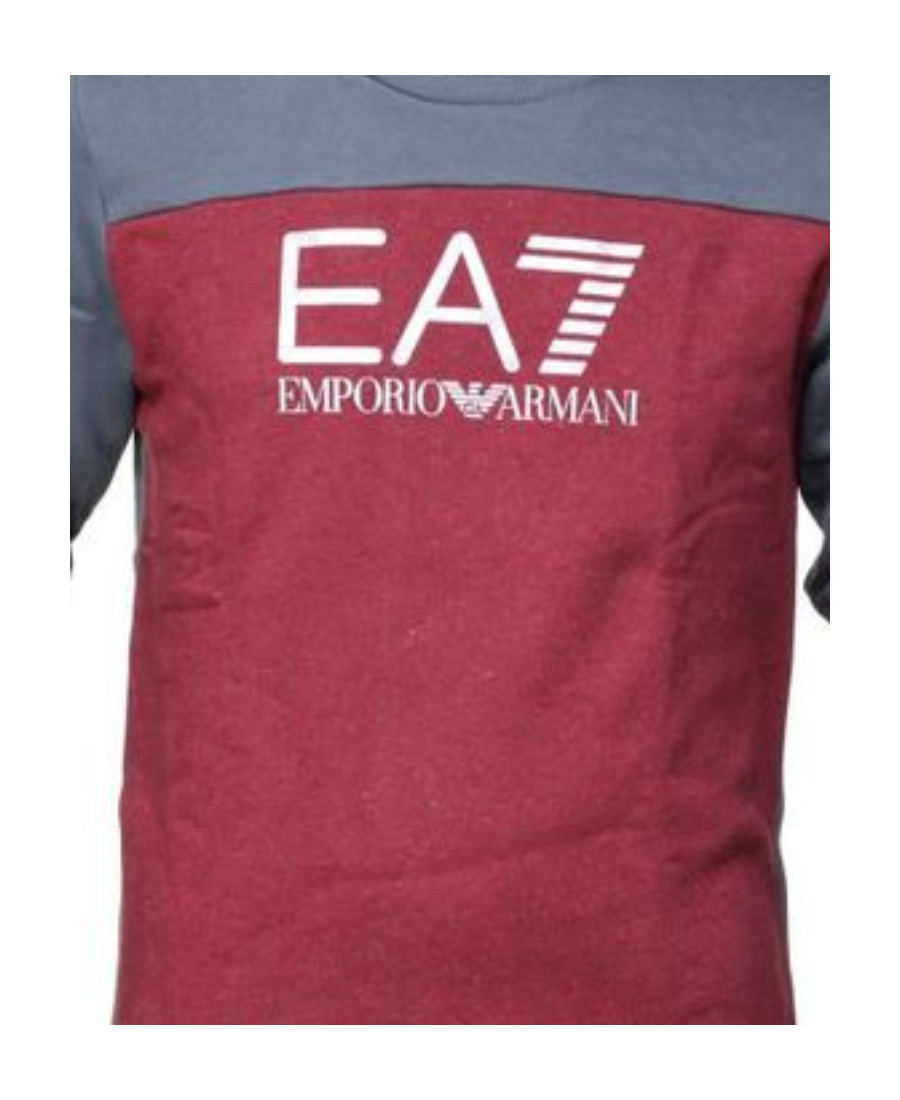Ea7 Round-necked Sweater In Red