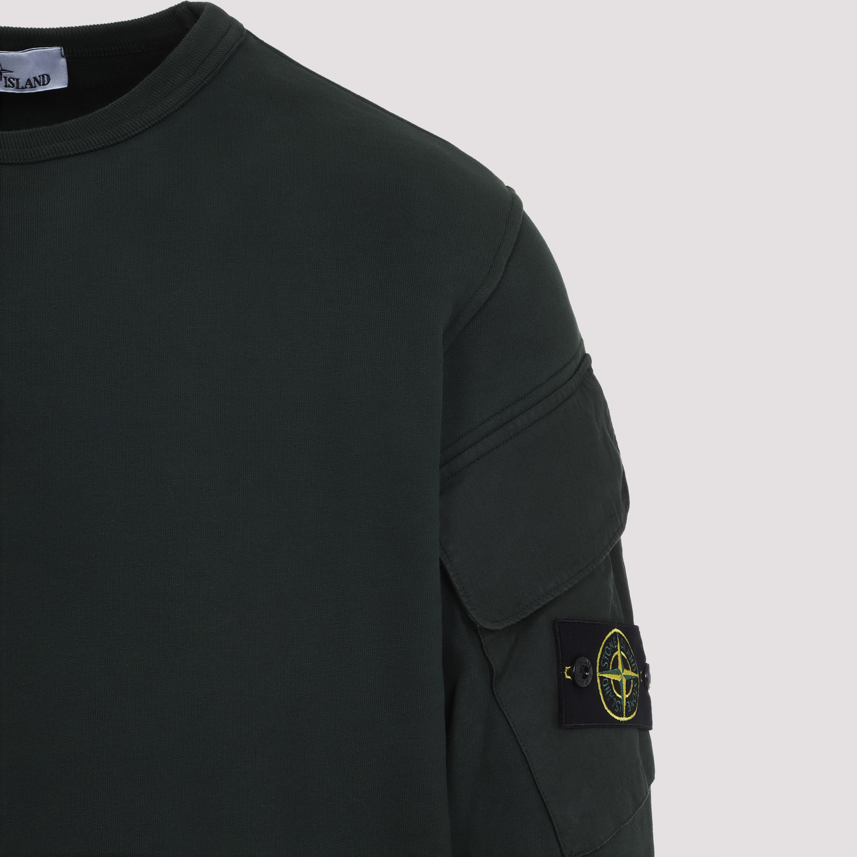 Stone Island Cotton Sweatshirt In Black