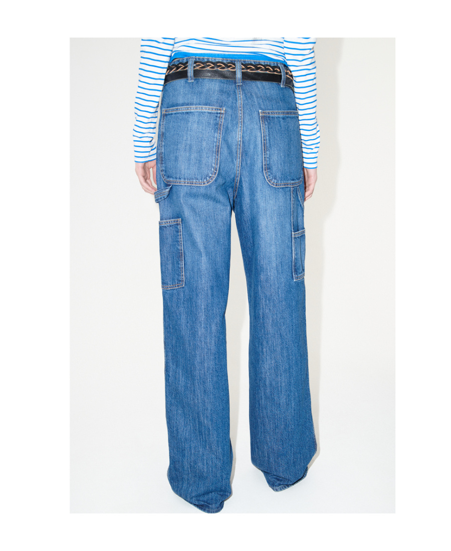 Our Legacy Trade Wide-leg Cotton Jeans In Blue