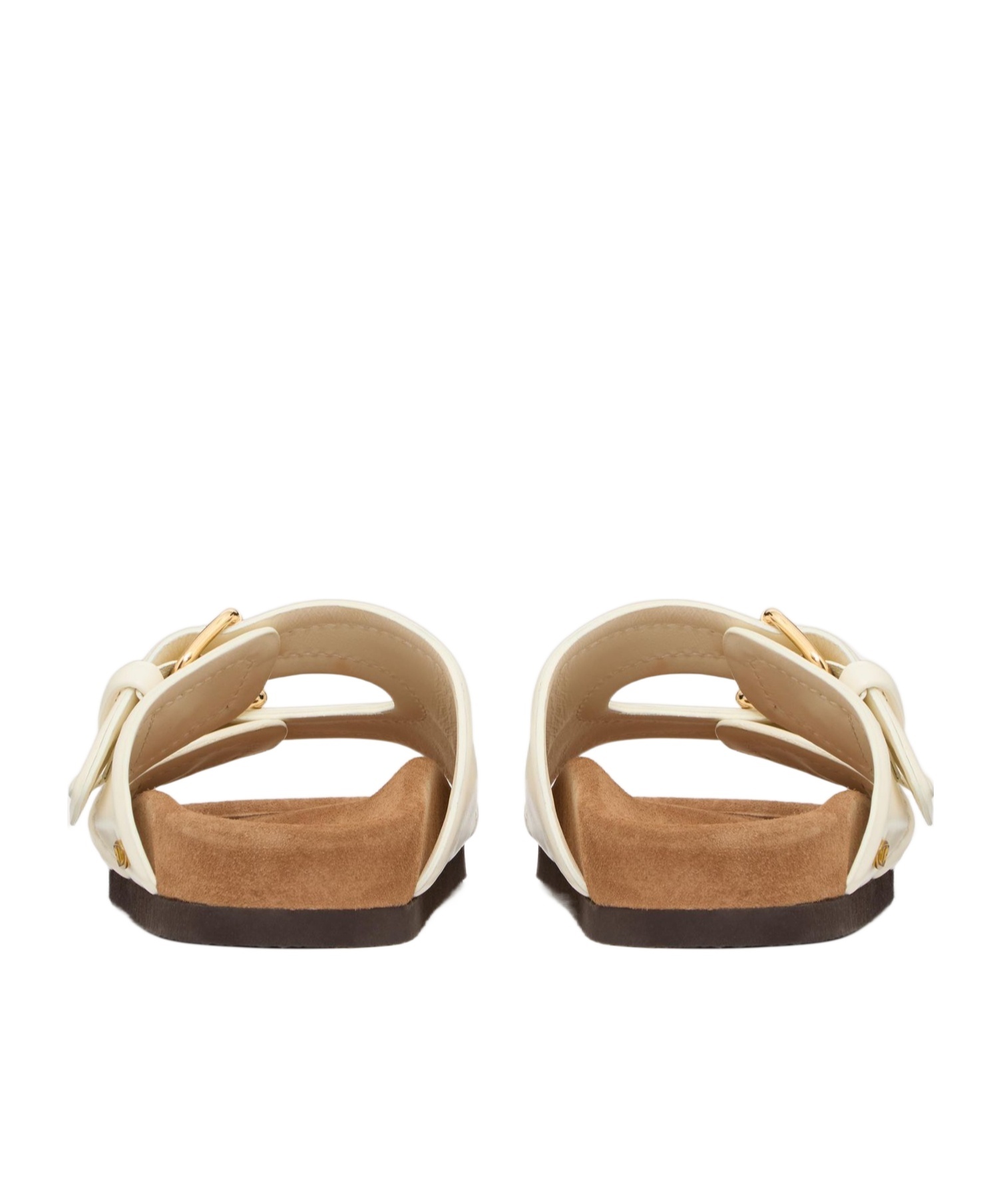 Valentino Garavani Fussfriend Calfskin Slide Sandal 30 Mm Woman Ivory 39.5 In White