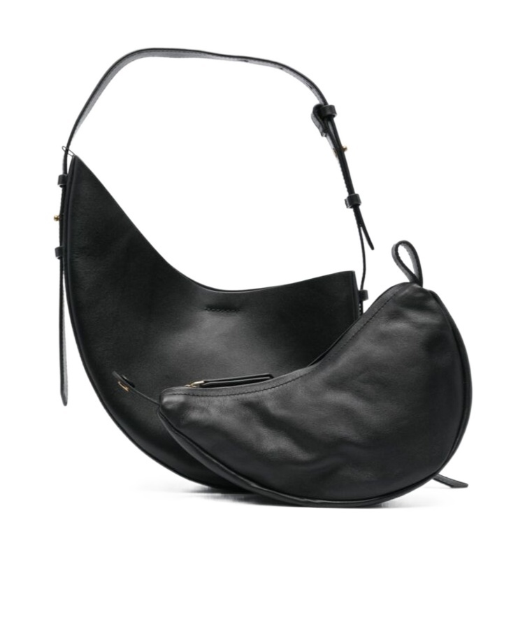 Soeur 'wino' Black Shoulder Bag With Logo Detail On The Front In Black