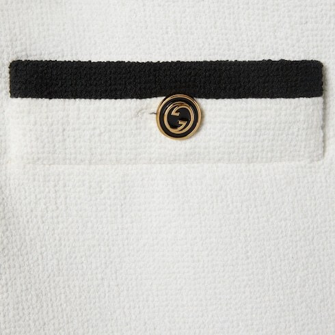 Gucci Tweed Mini Skirt Women In White