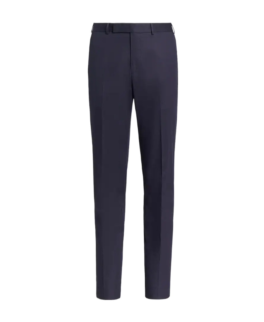 Zegna Logo Trousers In Black