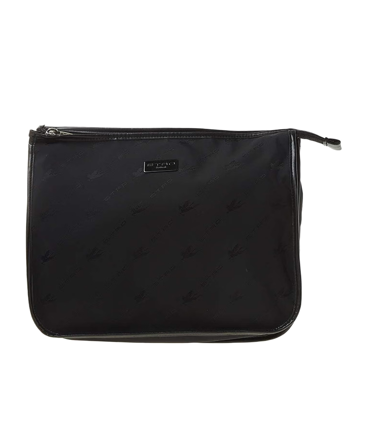 Etro Zipper Clutch In Black