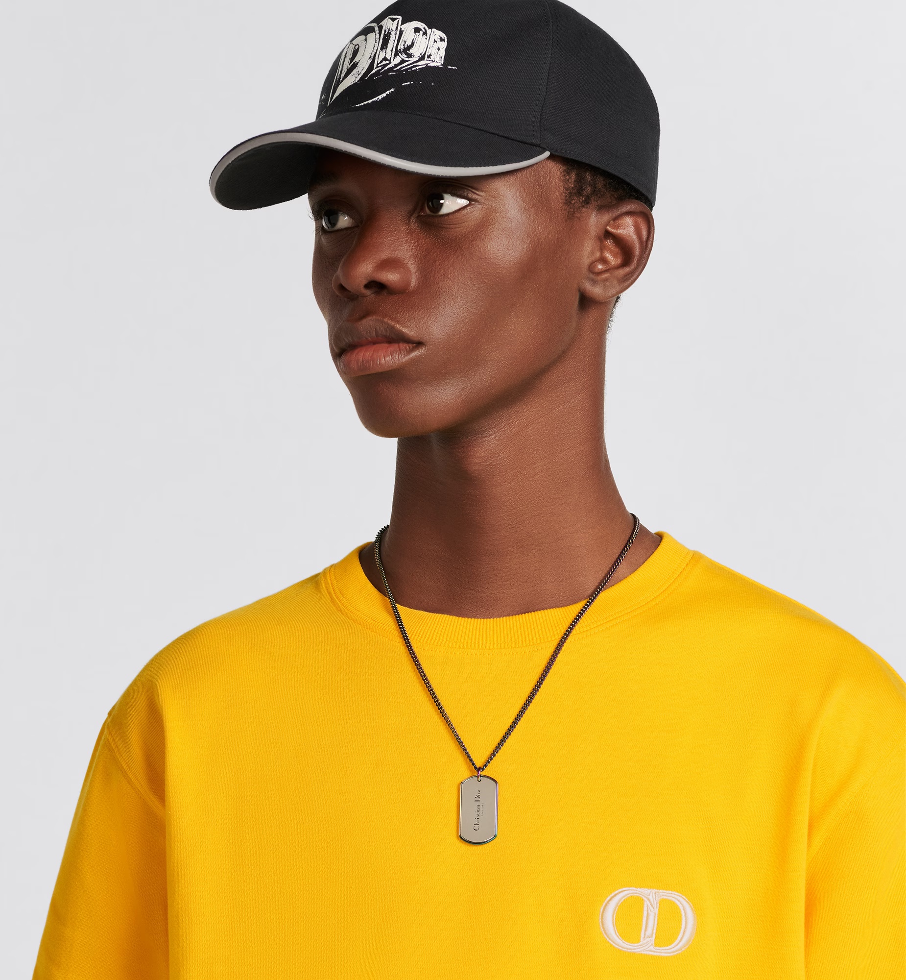 Dior Cd Couture Necklace In Gray