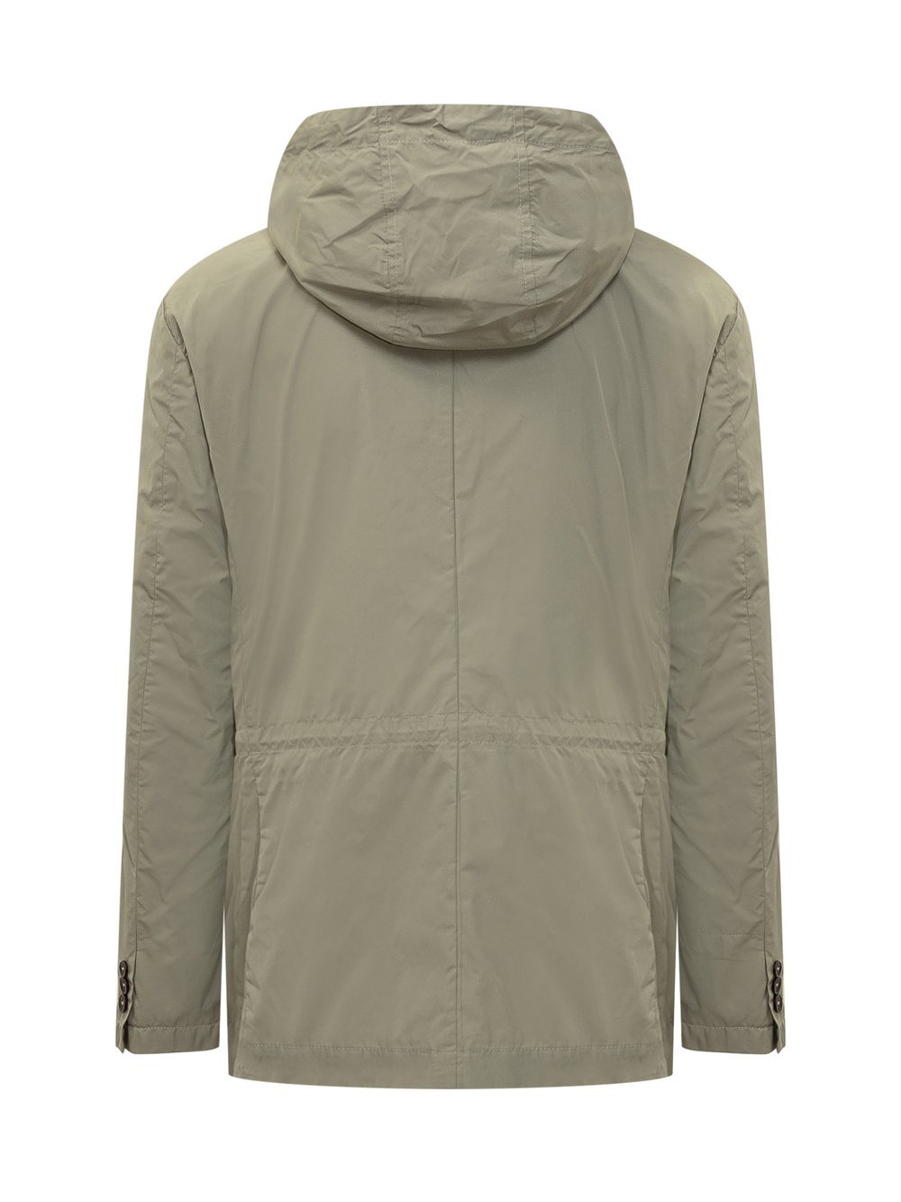 Fay Mock-neck Hooded Jacket In Gray