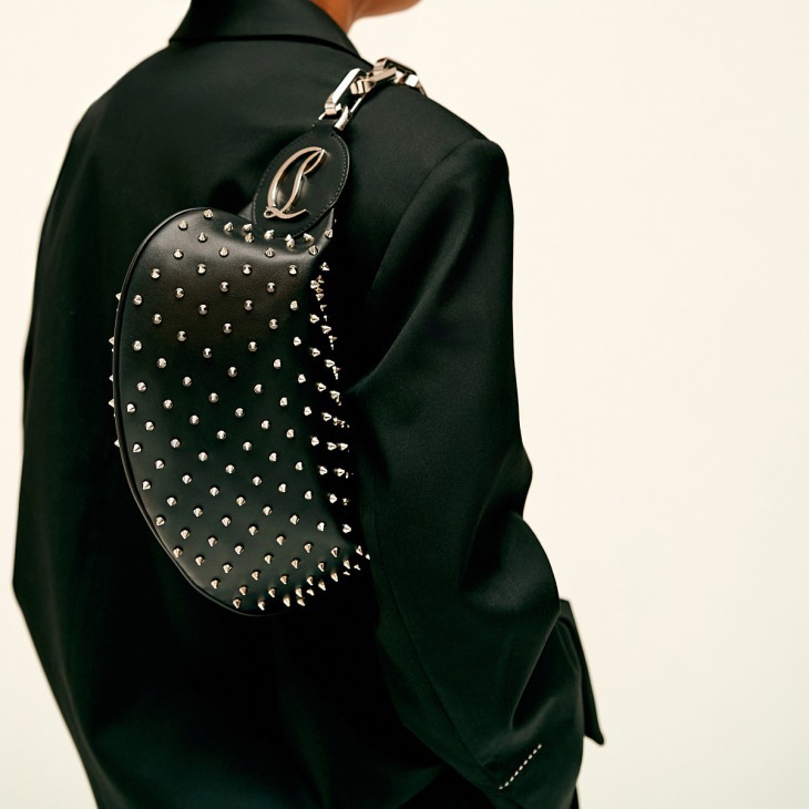 Christian Louboutin Le 54 Studded Leather Shoulder Bag In Black