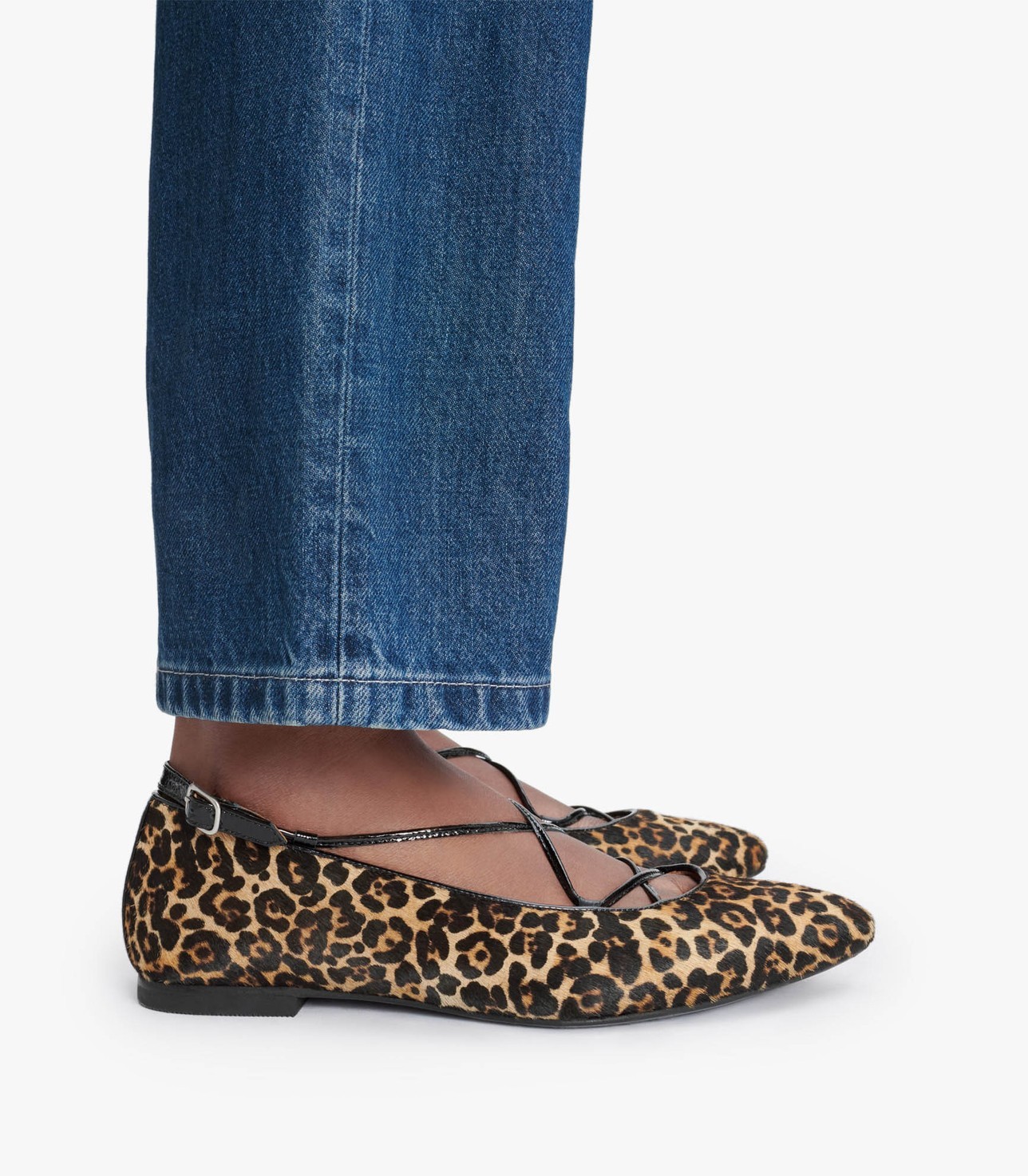 Apc A.p.c. Leopard Printed Katie Ballet Flats In Black