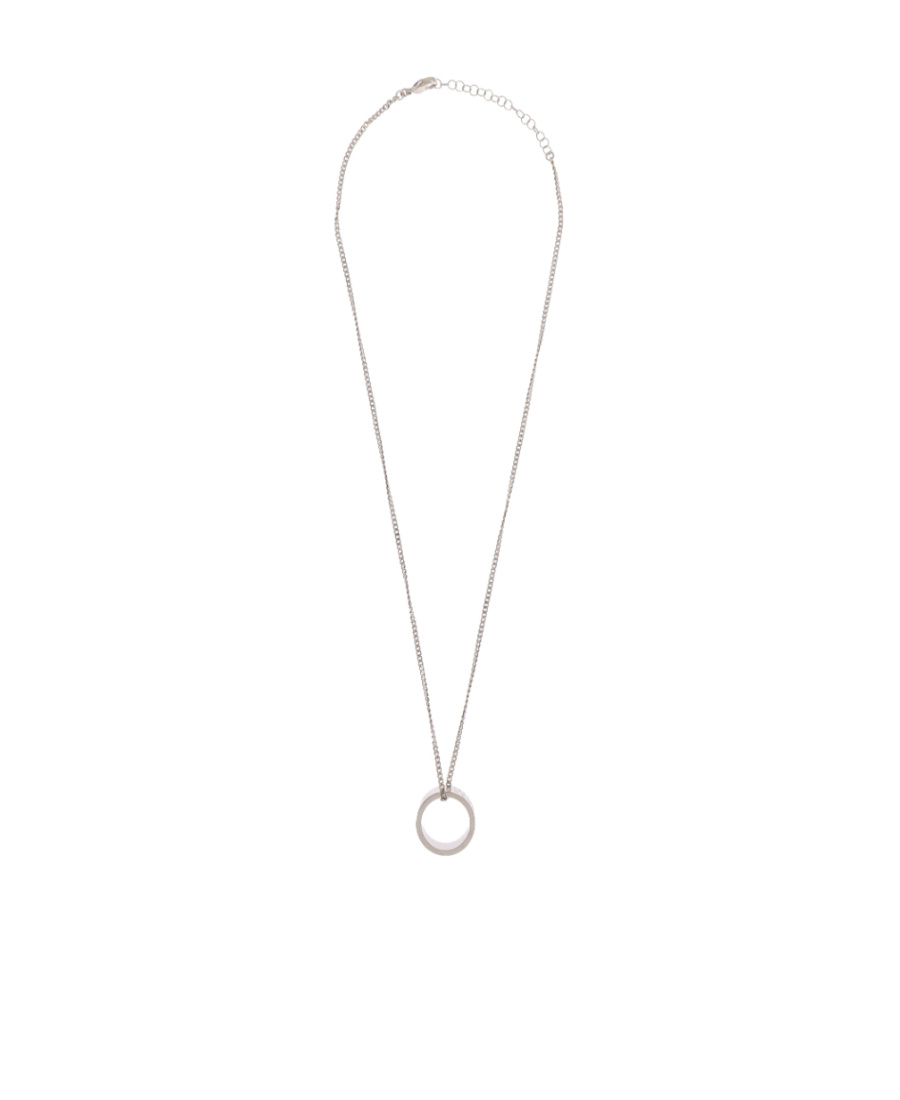 Mm6 Maison Margiela Numeric Minimal Signature Polished-finish Necklace In White