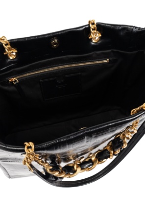 Balmain 1945 Soft Pb-monogrammed Crinkled Leather Tote Bag