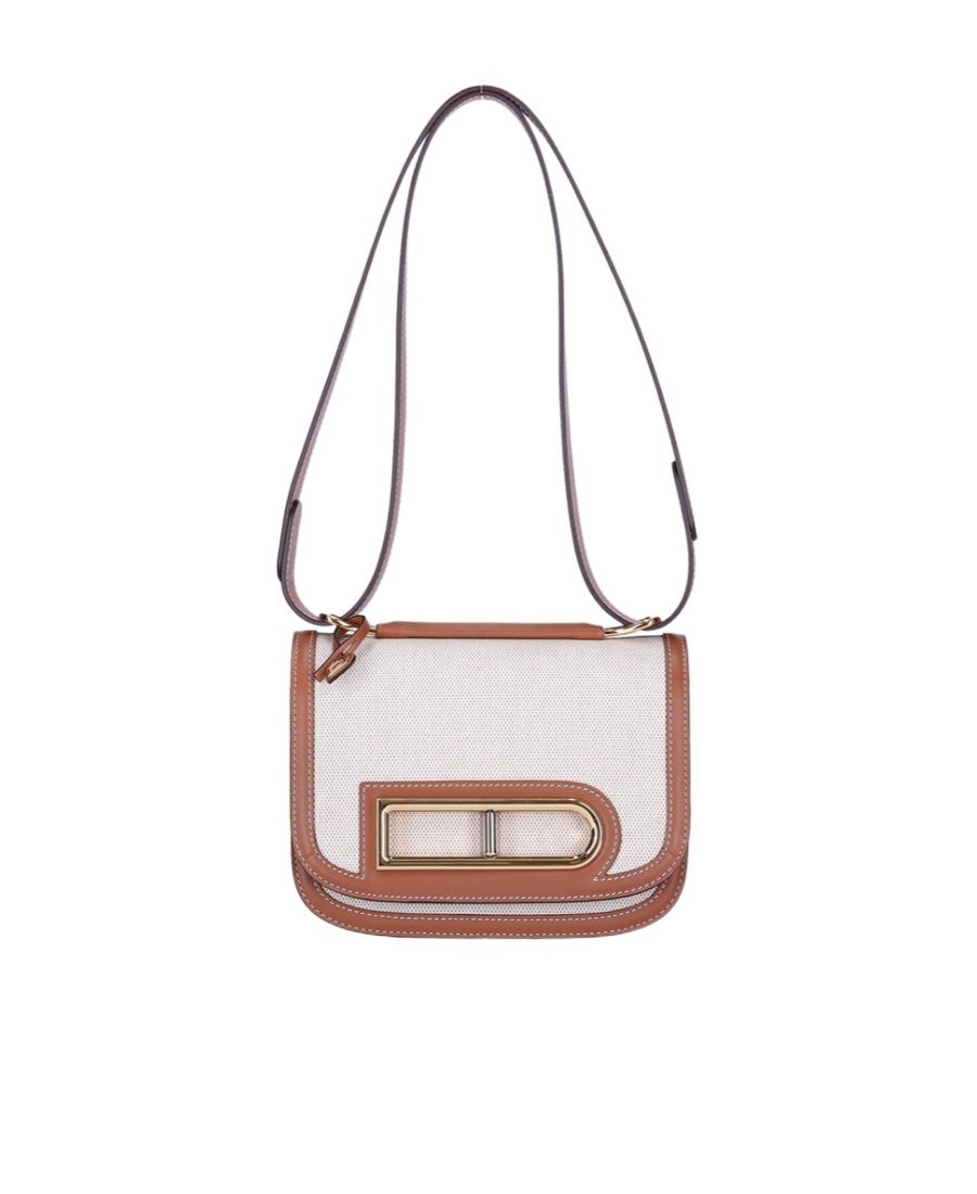 Delvaux Logo Shoulder Bag In White