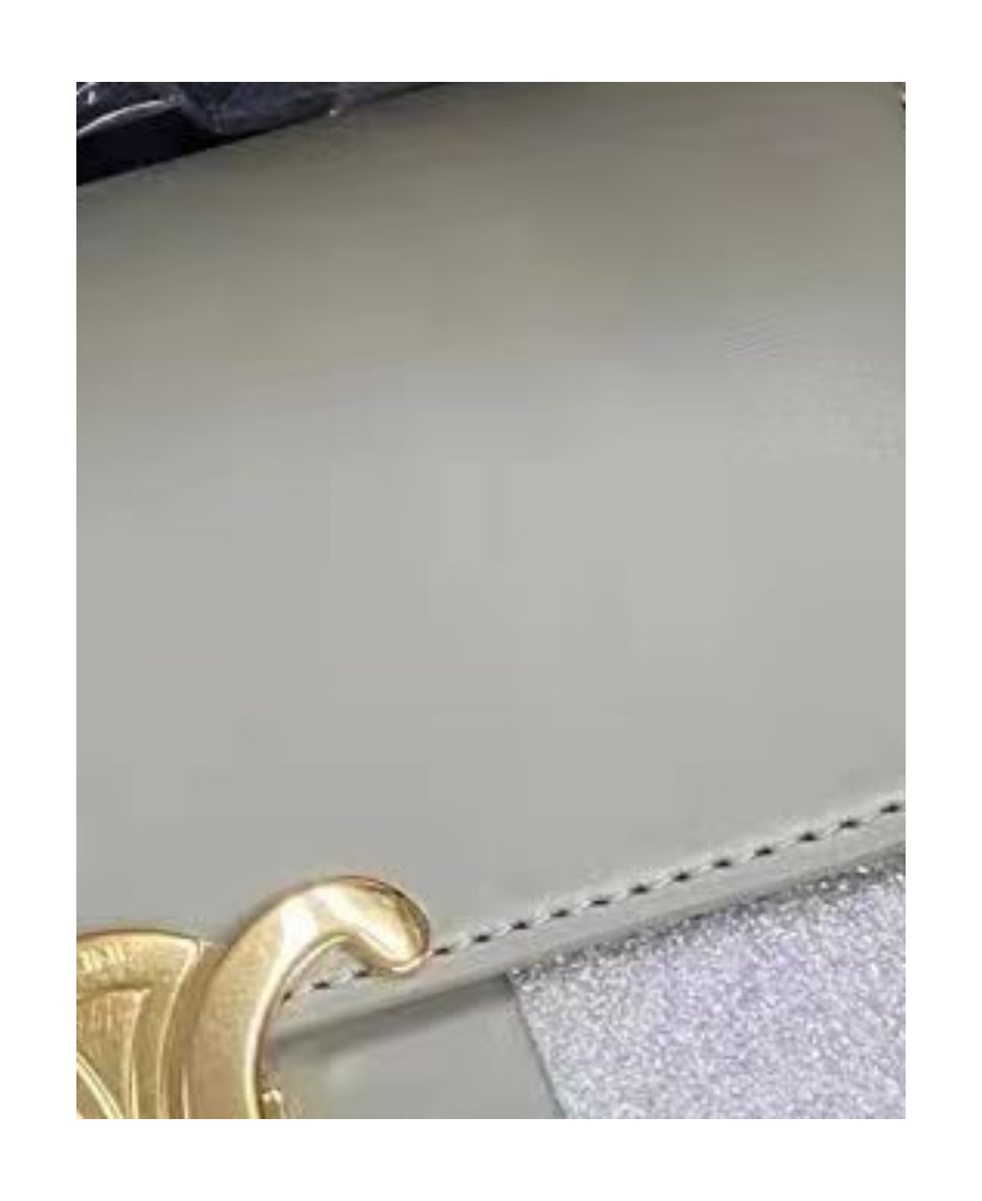 Celine Triomphe Small Shoulder Bag In Gray