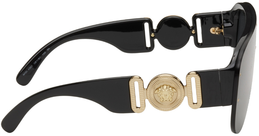 Versace Logo Sunglasses In Gray