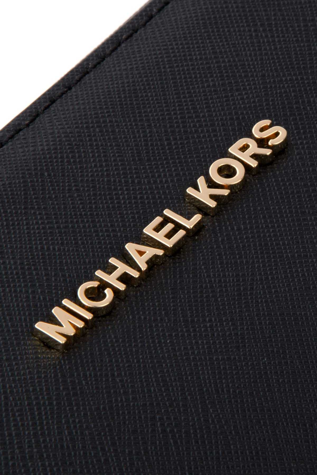 Michael Michael Kors Ginny Leather Crossbody Bag In Black