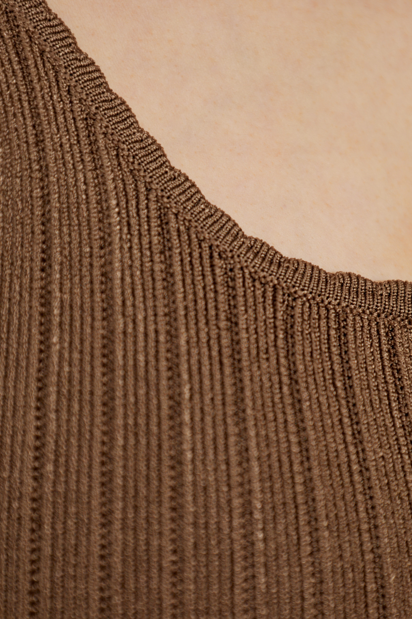 Jacquemus Womens Beige Sierra Ribbed-knit Mini Dress In Brown