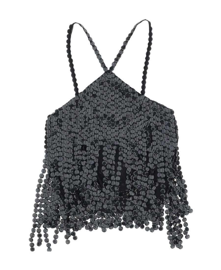 Attico The  Sequin Embellished Top In Black