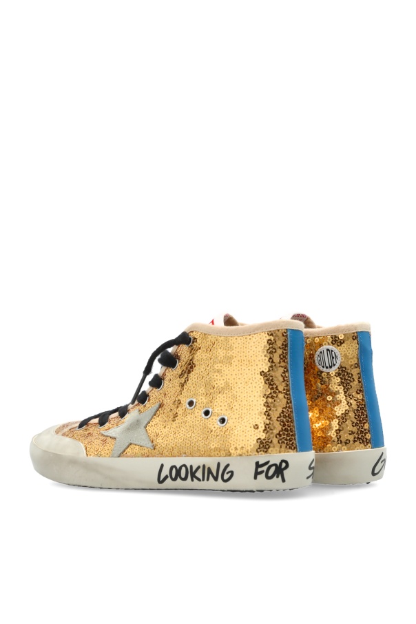 Golden Goose Round-toe High-top Sneakers In Brown