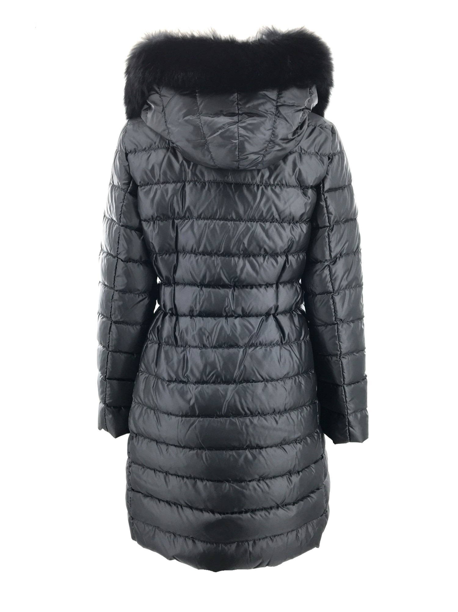 Max Mara Long-sleeved Hooded Cotton-padded Suit In Black