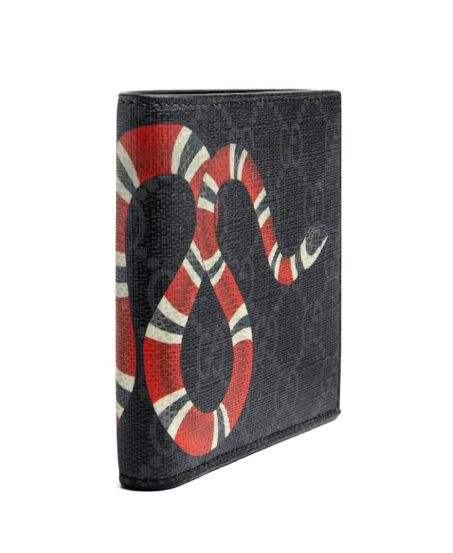 Shop Gucci Kingsnake Print Gg Supreme Wallet In Multicolor