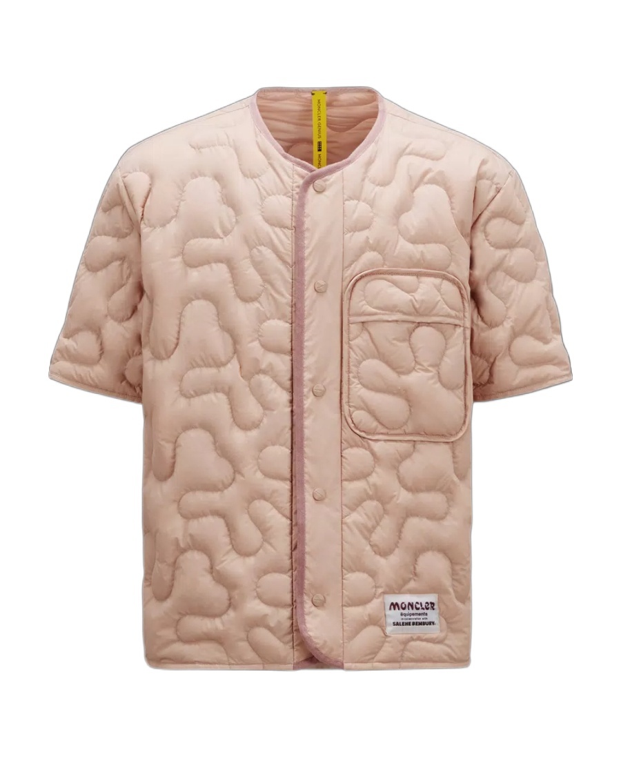 Moncler X Salehe Bembury Shirt Down Jacket In Nude