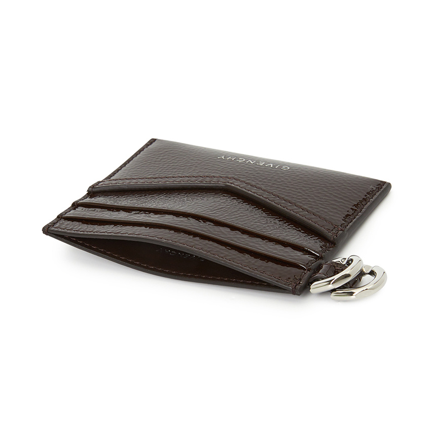 Givenchy Logo Card Holder In Brown