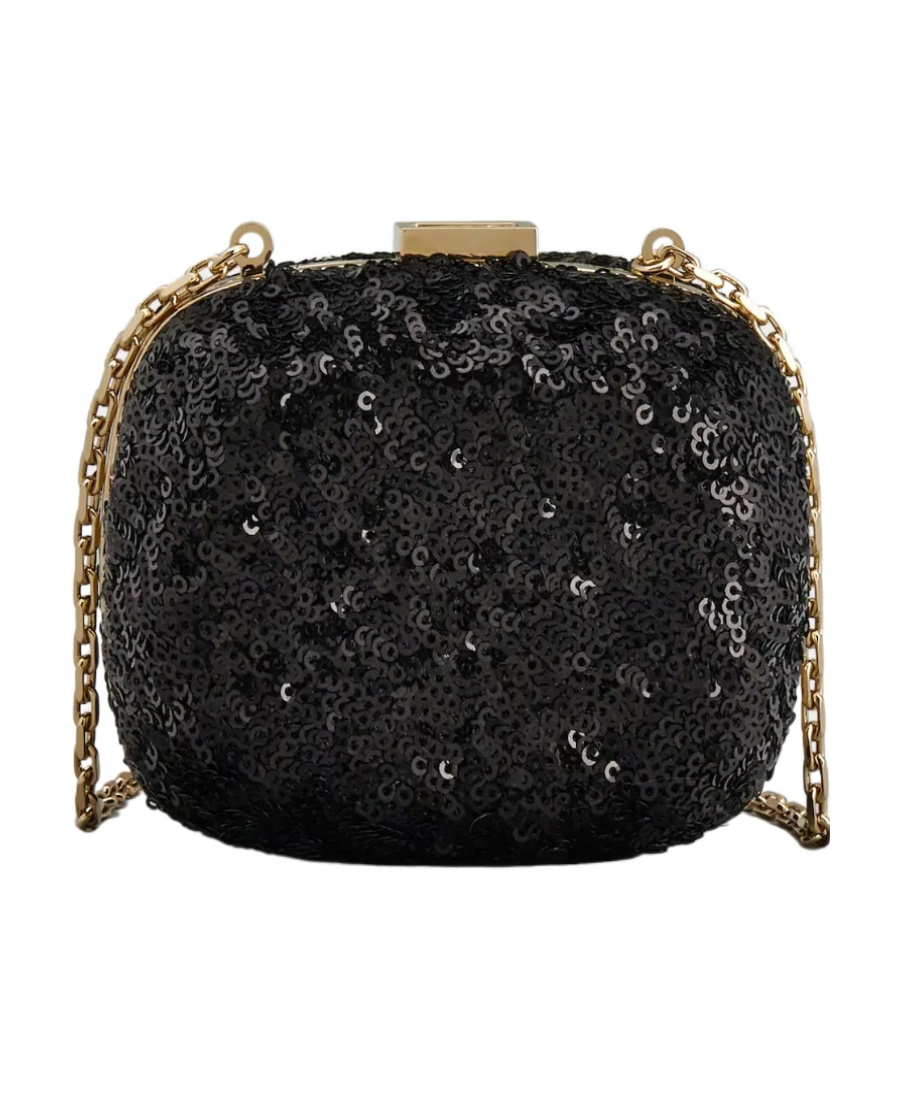 Roger Vivier Sequin Embellished Clutch Bag In Black