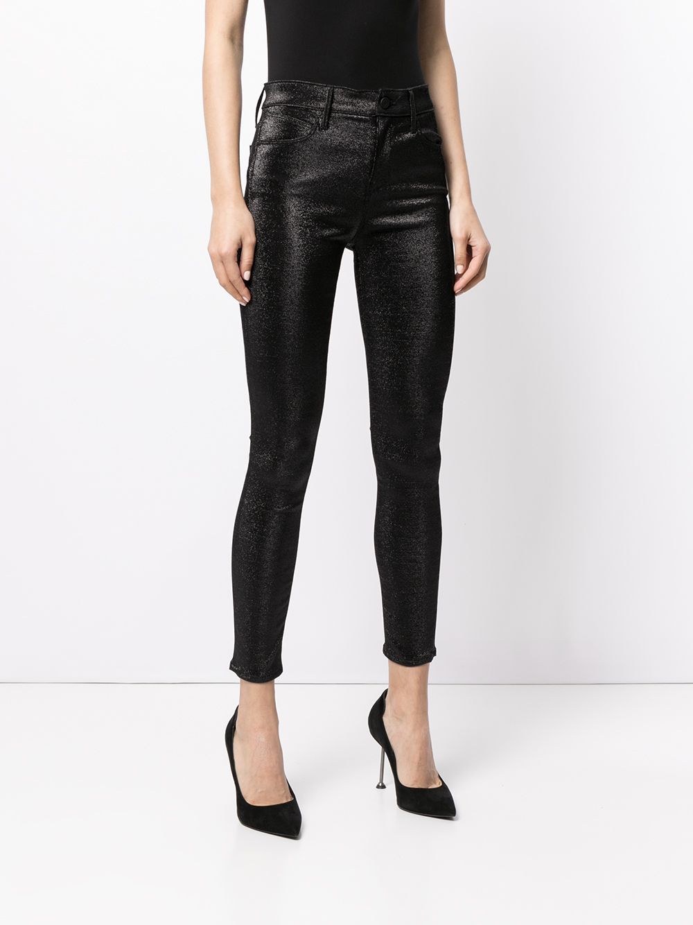 Rta Black Madrid Sequined Skinny Casual Pants In Black