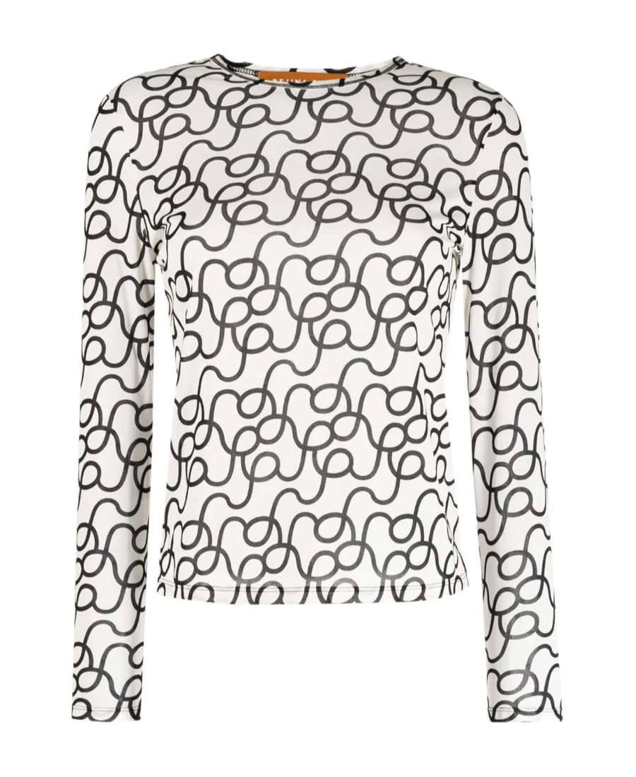 Rejina Pyo Pattern Printed Long-sleeved T-shirt In White