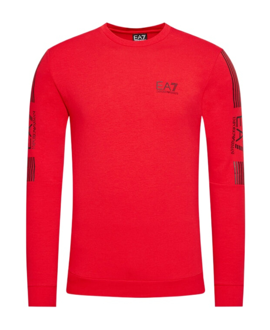 Ea7 Logo Sweater In Red