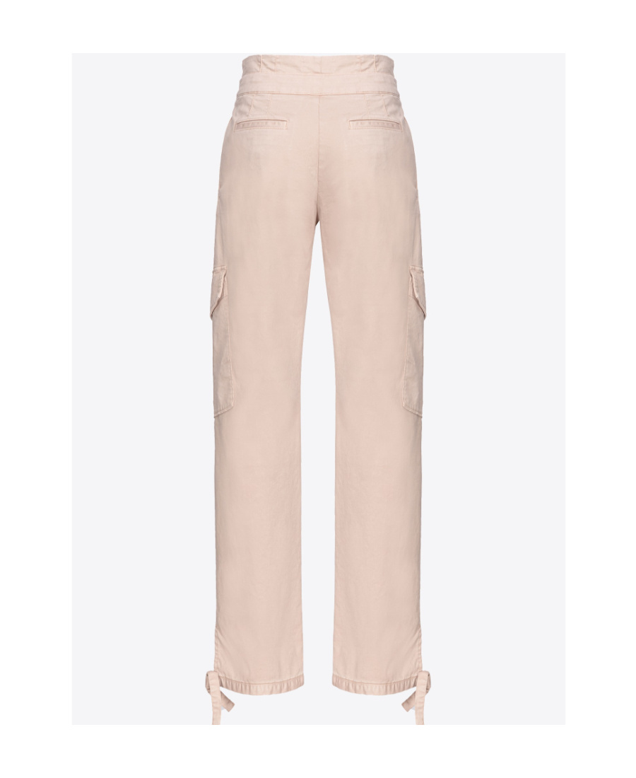 Pinko Wide-leg Cargo Trousers In Nude