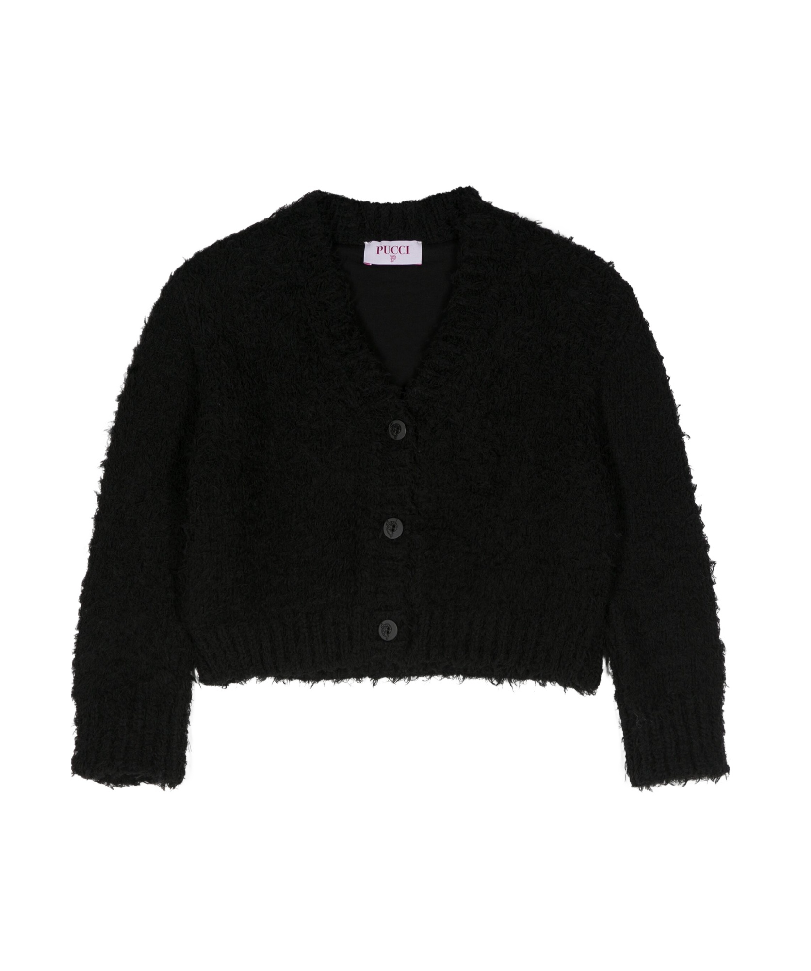 Pucci Long-sleeved Knitted Cardigan In Black