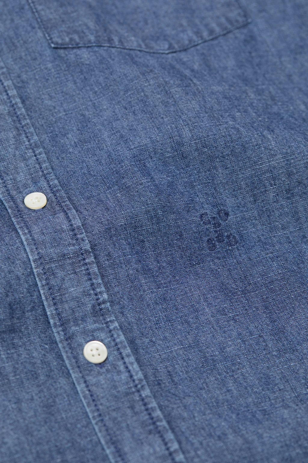 Closed Button-up Shirt In Blue