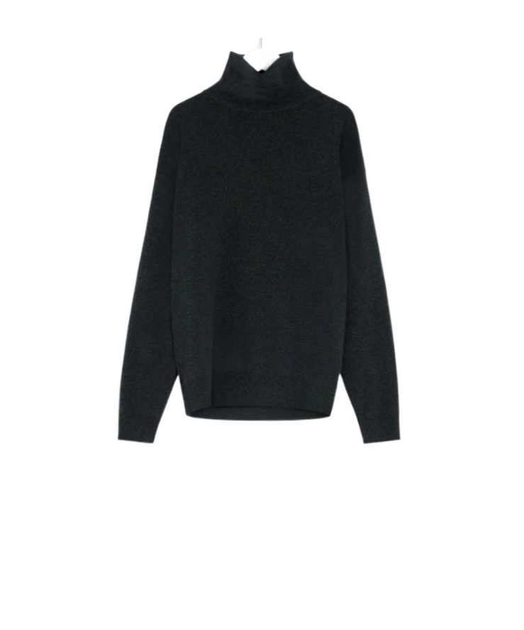 Lemaire Yak Alpaca High Neck Sweater In Black