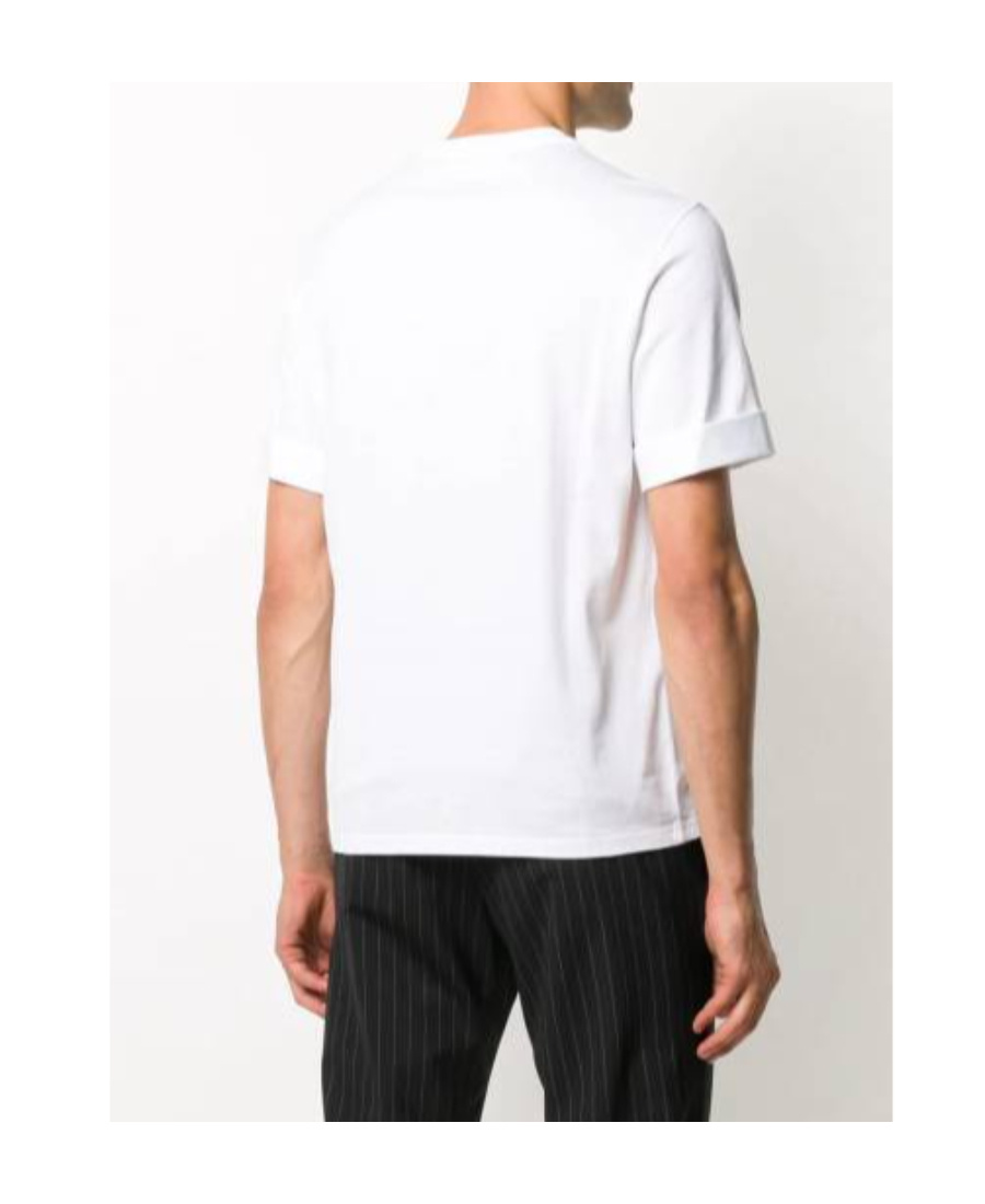 Neil Barrett Short-sleeved T-shirt With Round Neck In White