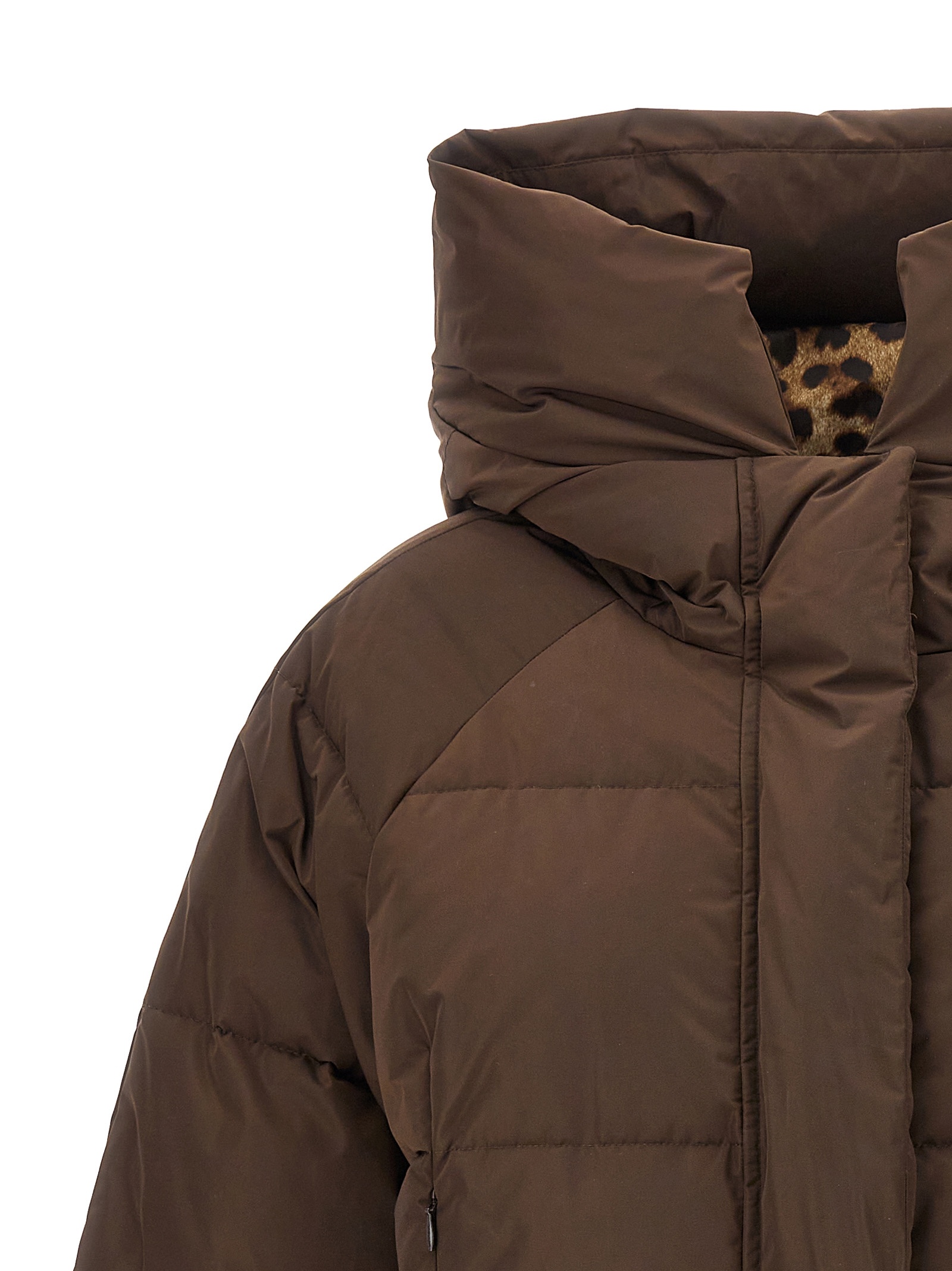 Dolce & Gabbana Logo-plaque Padded Jacket In Green