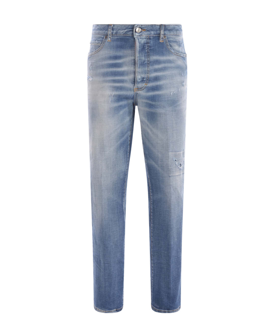 Shop Dsquared2 Faded-effect Straight-leg Jeans In Blue