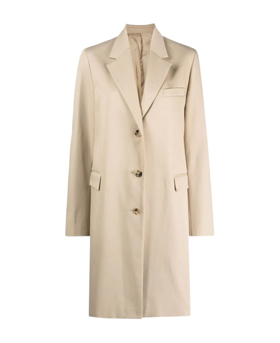 Totême Single-breasted Coat In Nude