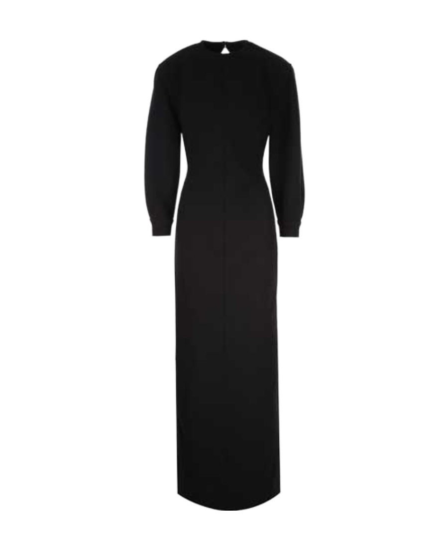 Saint Laurent Open-back Maxi Dress In Black