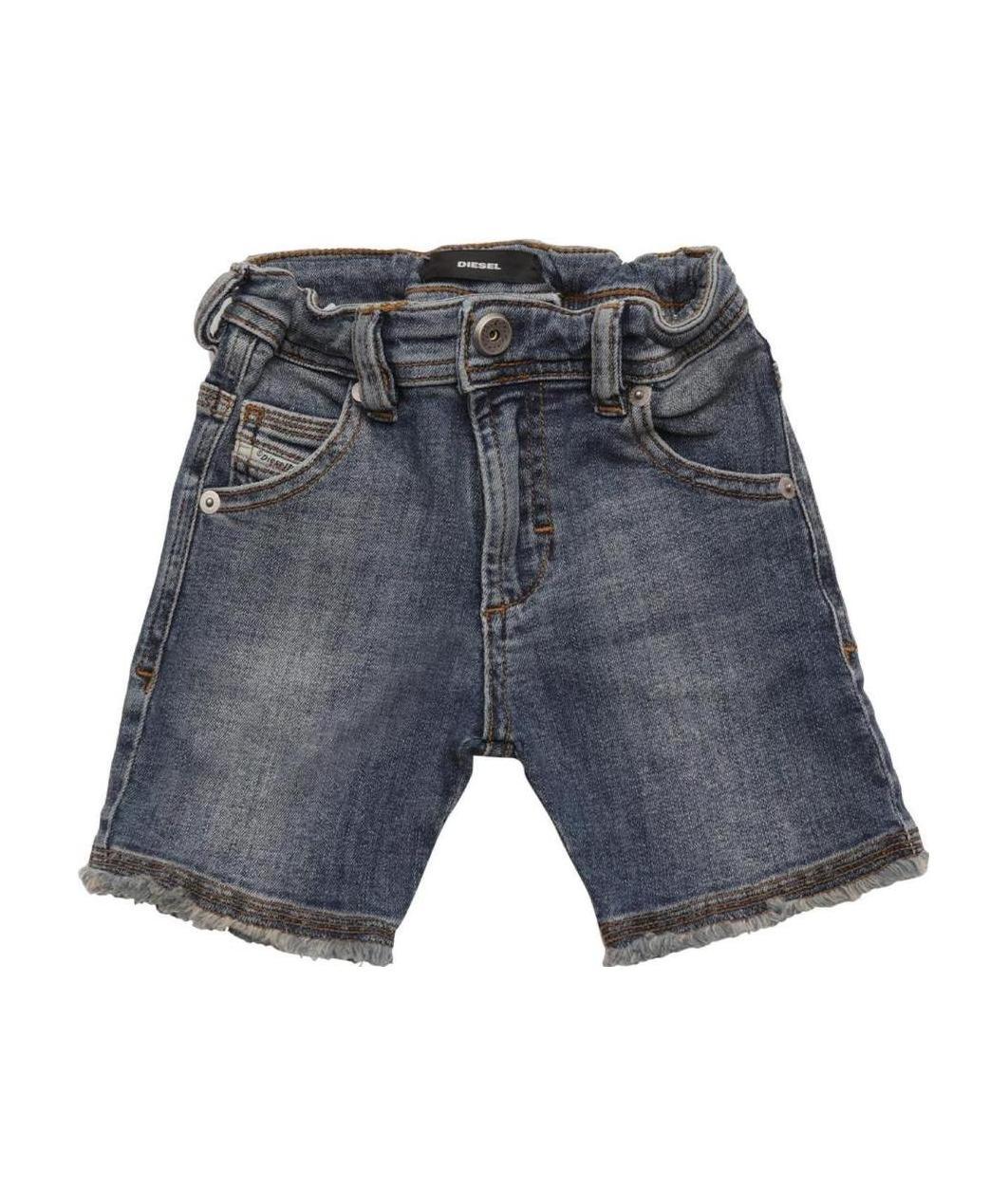 Diesel Frayed Jeans Shorts In Black
