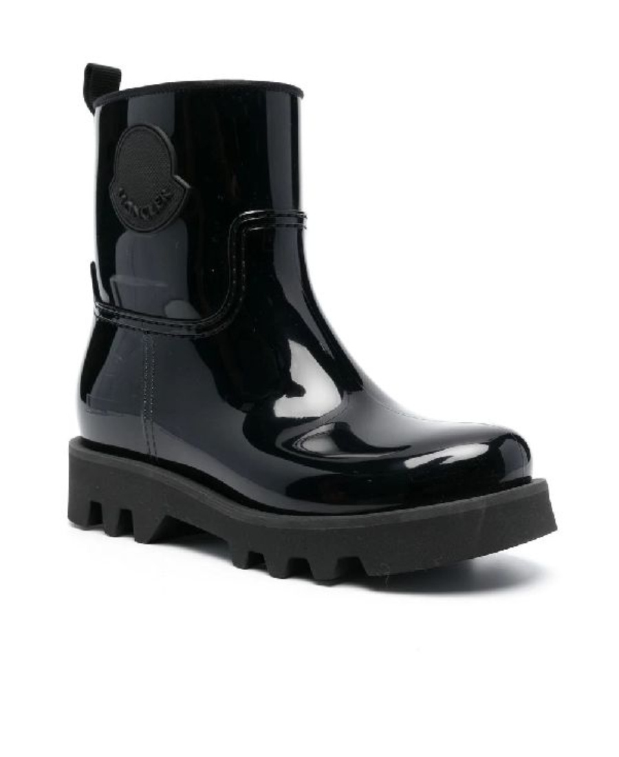 Moncler Kickstream Waterproof Rain Boot In Black