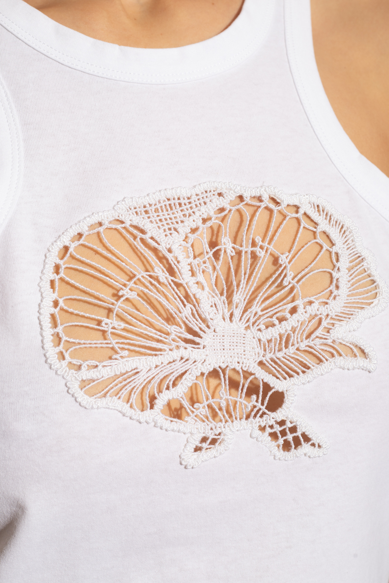 Stella Mccartney Top With Openwork Pattern In White