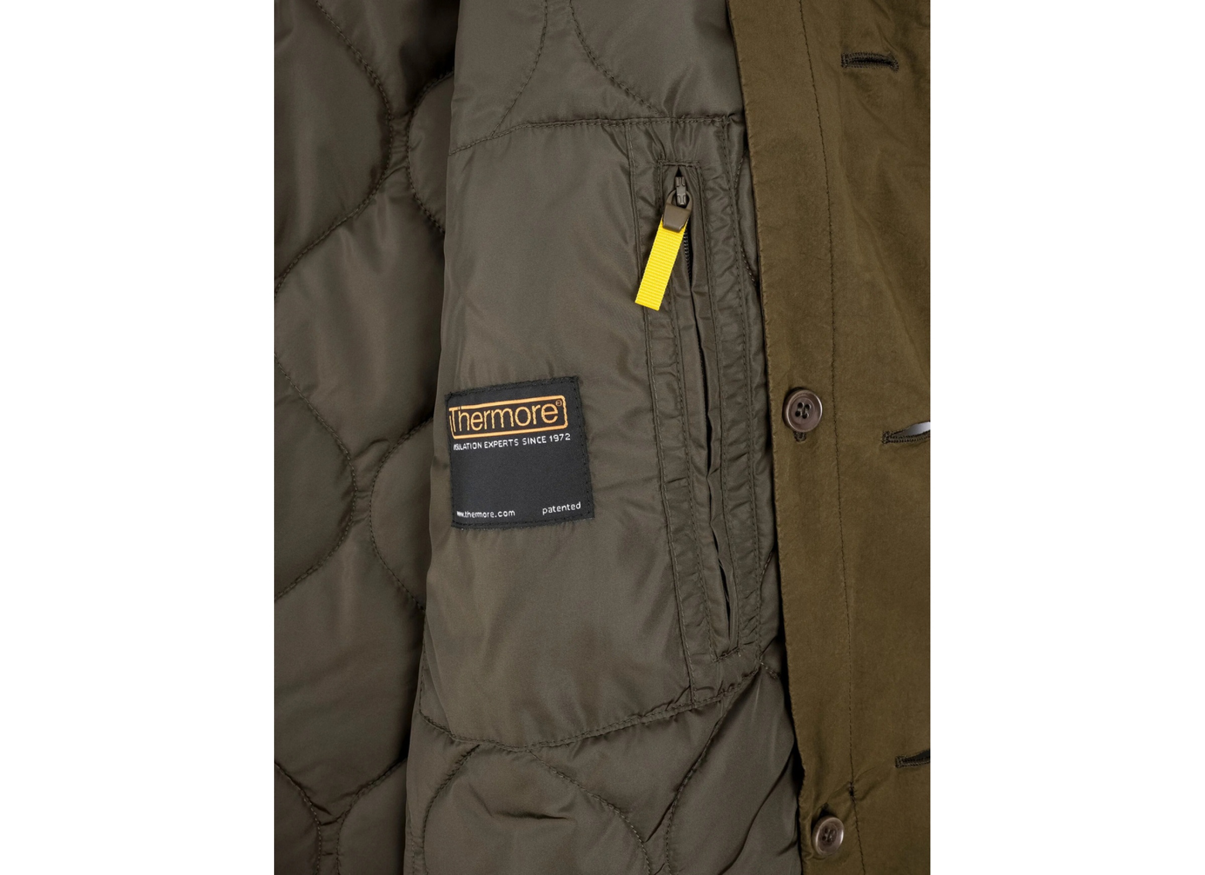 Aspesi Buttoned Cotton Coat In Brown